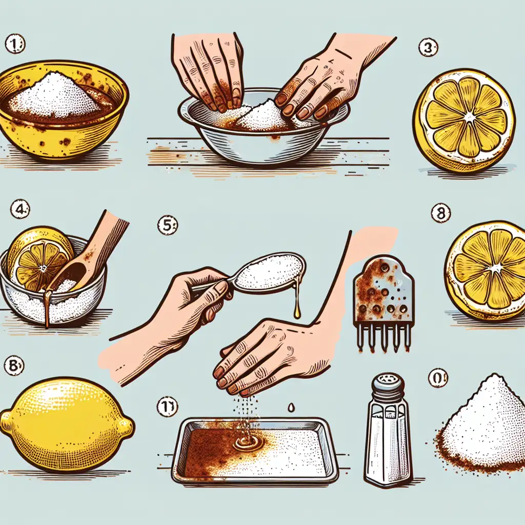 Jak usunąć plamy rdzy sokiem z cytryny i solą?