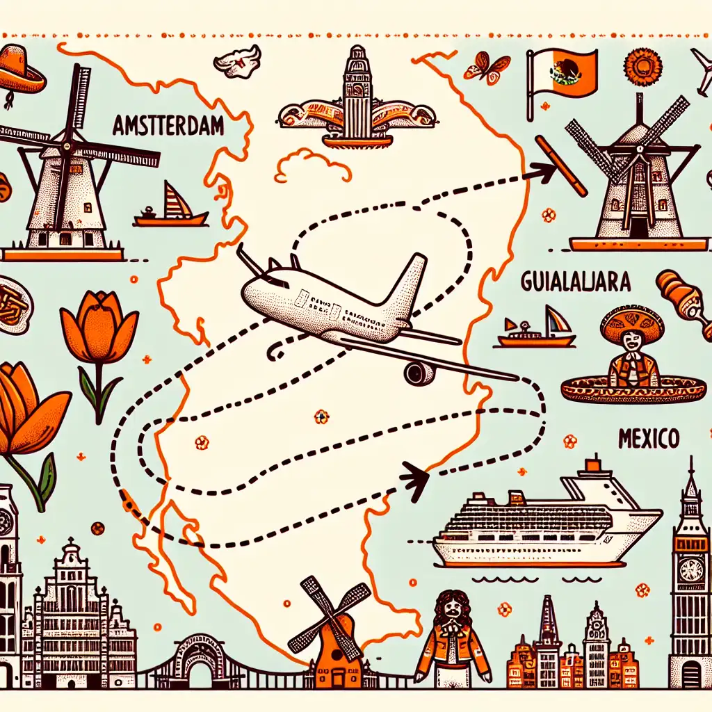 Jak długo trwa lot z Amsterdamu do Guadalajary?